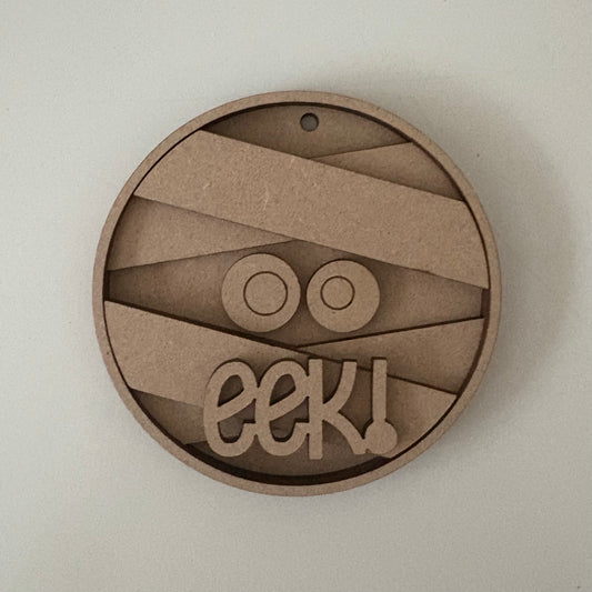 10cm EEK Mummy Round Bauble