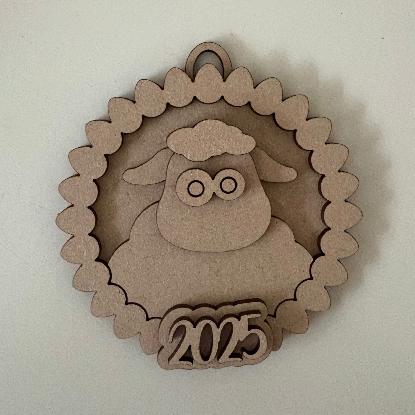 10cm Egg Border - Sheep & Year Bauble