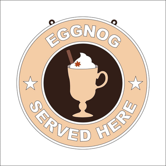 20cm Eggnog Served Here Sign