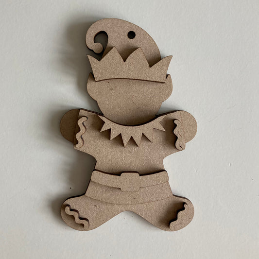 10cm Traditional Elf Gingerbread Character