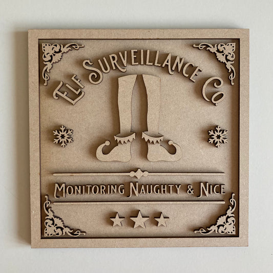 19cm Elf Surveillance Co Sign