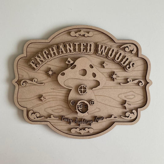 27cm Enchanted Woods Sign