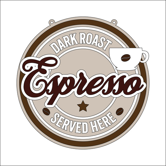 20cm Espresso Sign