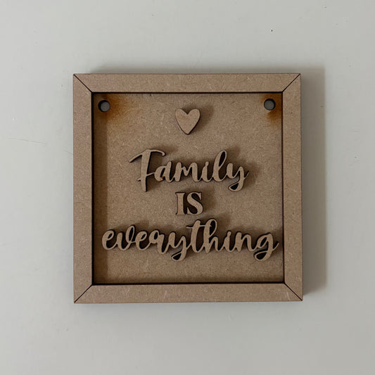 9cm Family Is Everything Mini Frame