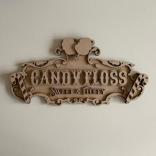30cm Candy Floss Fancy Sign