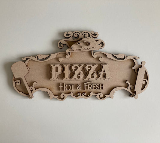 30cm Fancy Pizza Sign