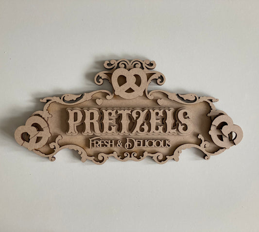 30cm Fancy Pretzels Sign