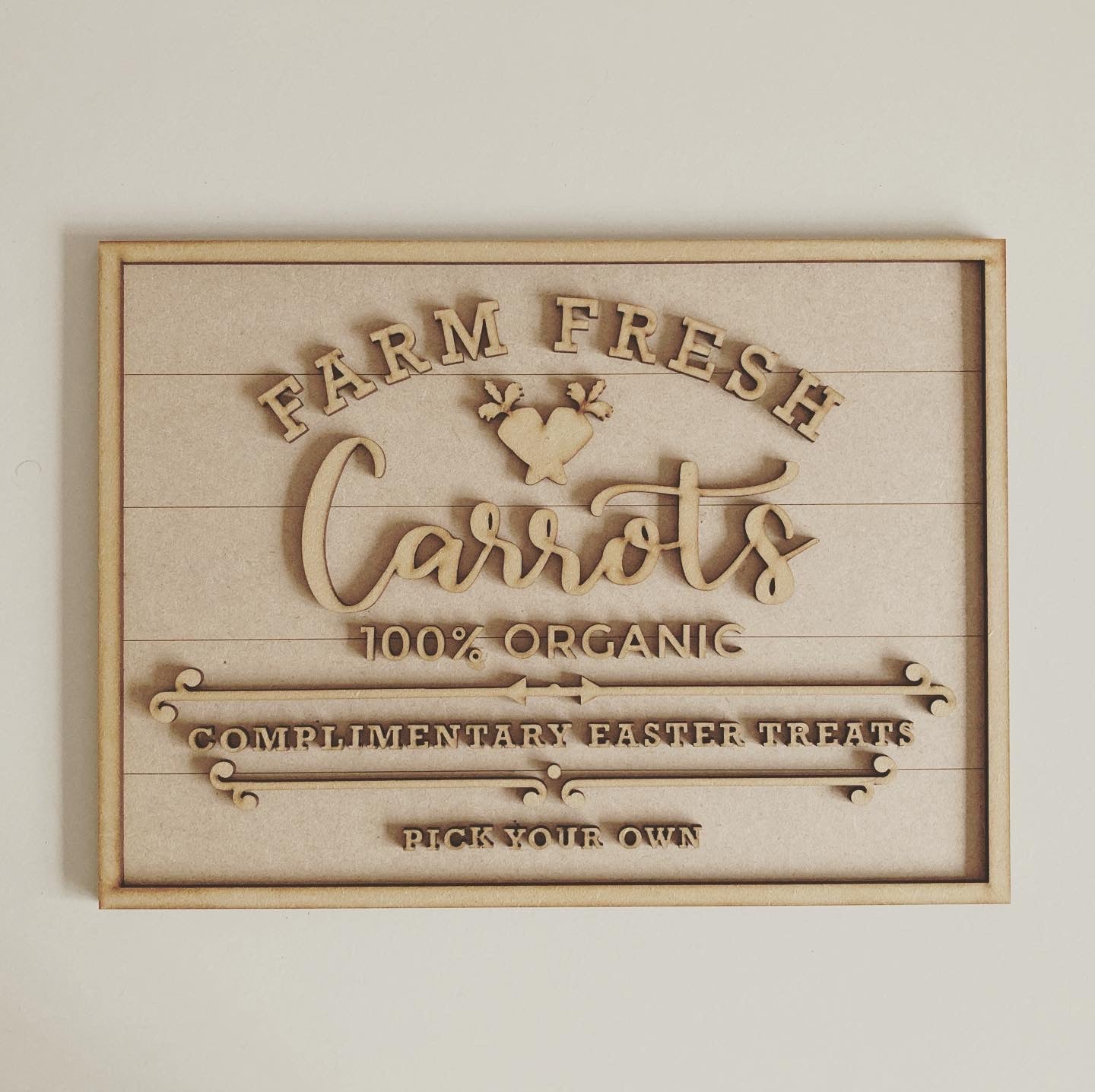 30cm Farm Fresh Carrots Sign