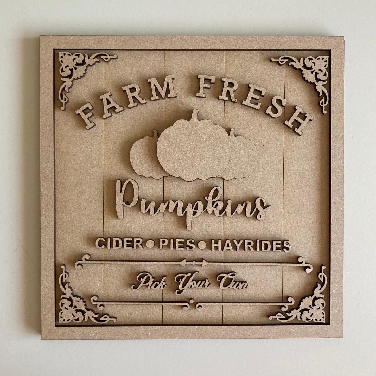 19cm Farm Fresh Pumpkins Sign