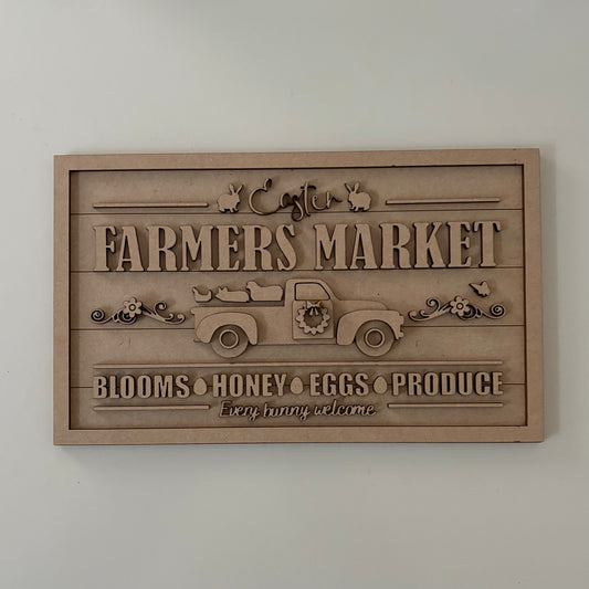 30cm Farmers Market Sign