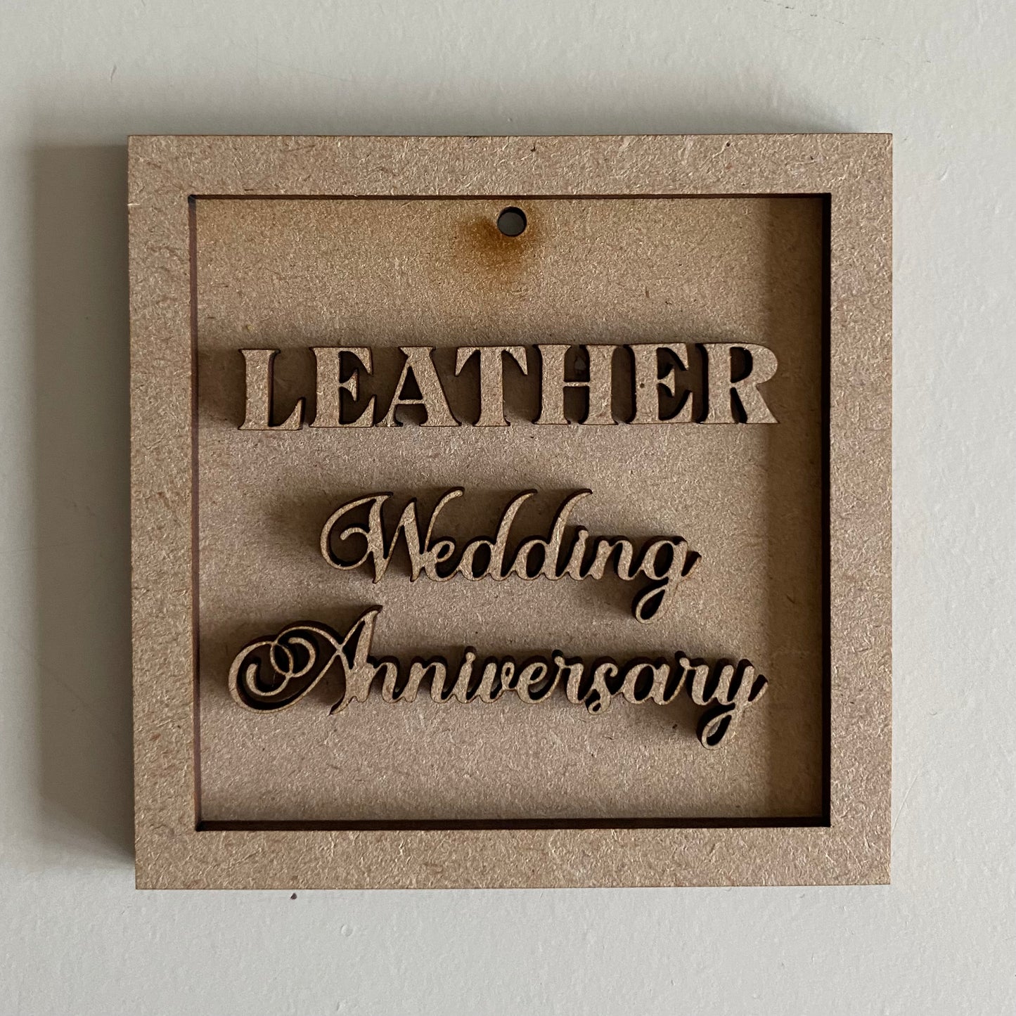 Leather Wedding Anniversary Mini Frame