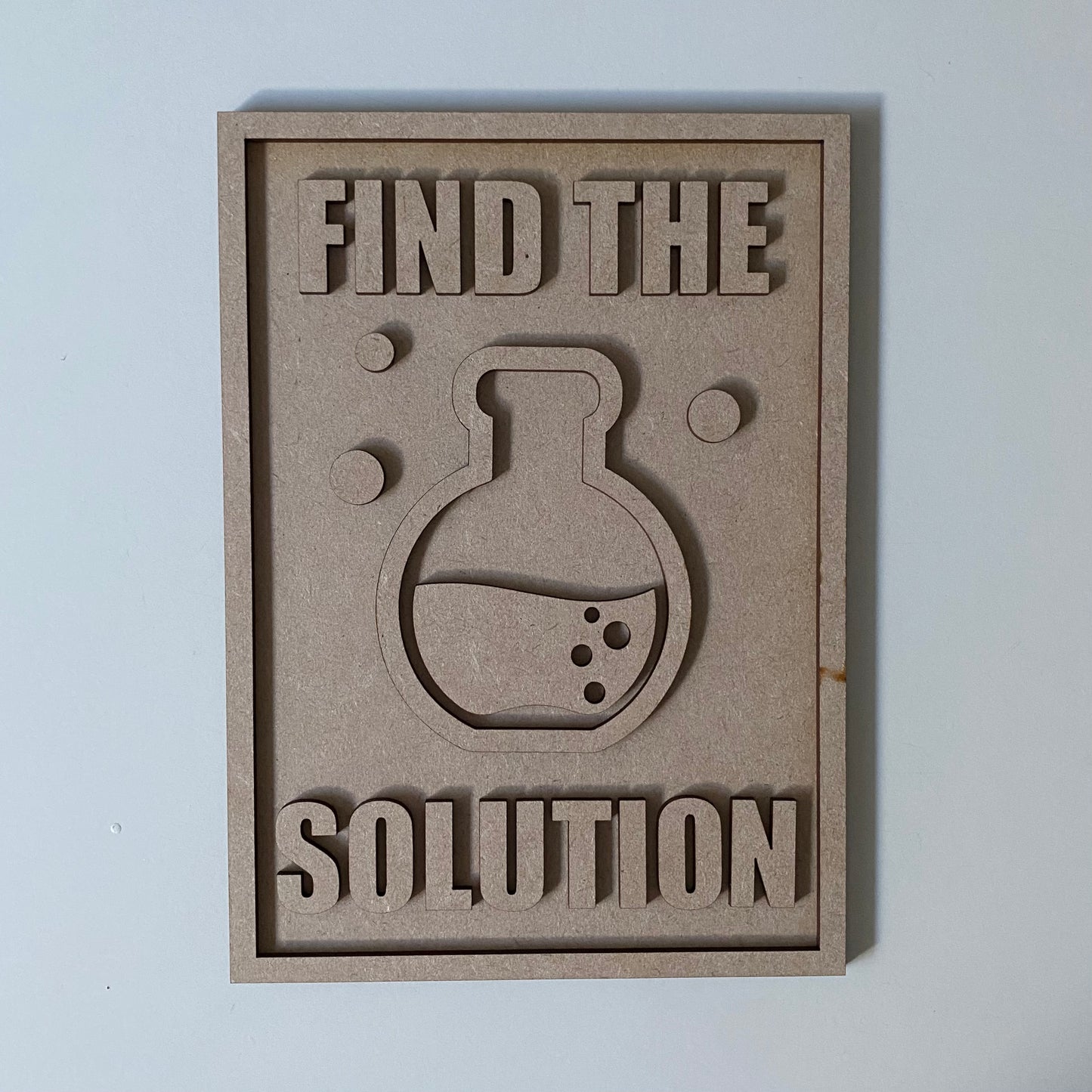 25cm Find The Solution Science Sign