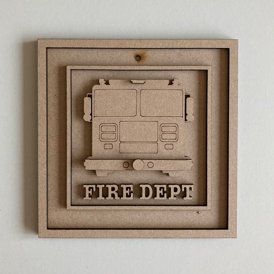 15cm Fire Dept Sign