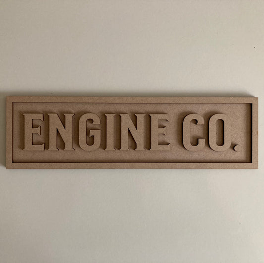 30cm Engine Co. Rectangle Sign