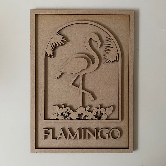 25cm Flamingo Arch Sign