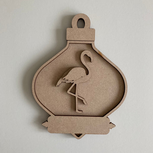 14.5cm Flamingo Fancy Bauble