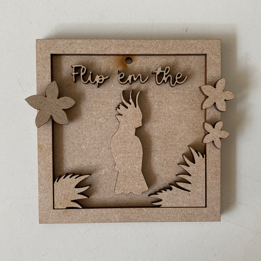 9cm Flip 'Em The Bird Mini Frame