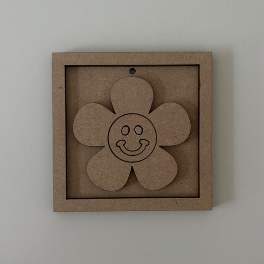 9cm Flower Smiley Face Mini Frame