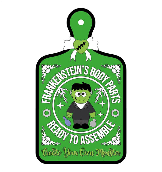 30cm Frankenstein's Body Parts Chopping Board
