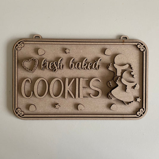 25cm Fresh Baked Cookies Sign