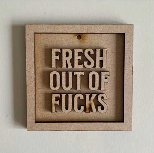 9cm Fresh Out Of Fucks Mini Frame