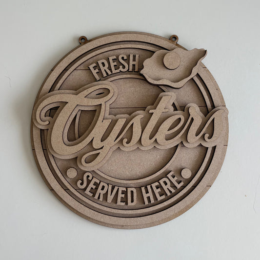 20cm Oysters Sign
