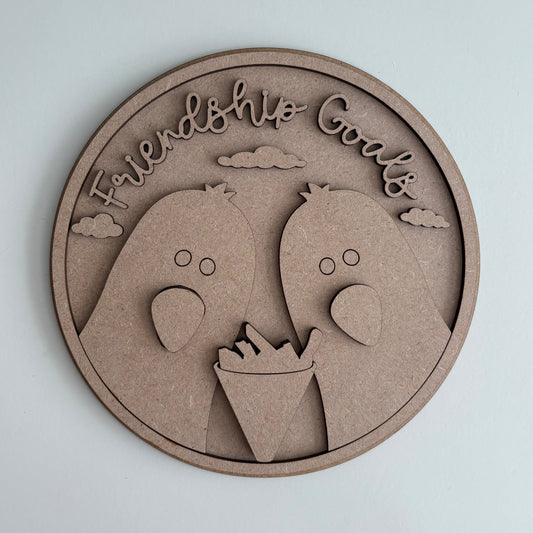20cm Friendship Goals Seagull Sign