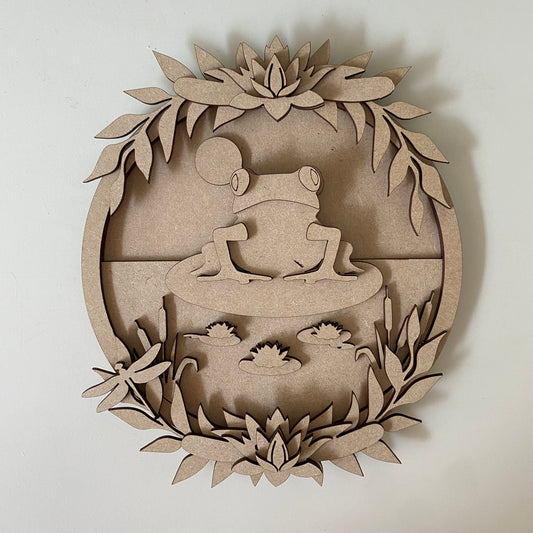 20cm Layered Frog Sign