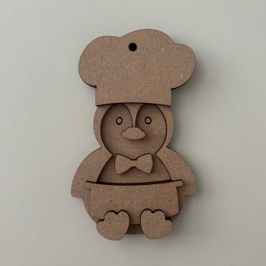 11.5cm Penguin Chef Decoration