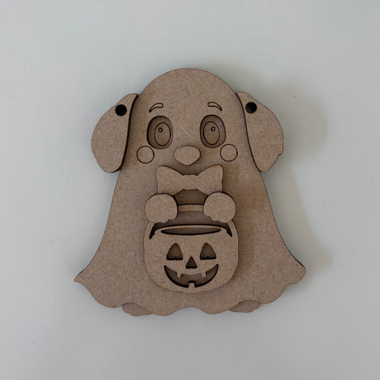 12cm Ghost Doggy Spooky Pet Decoration