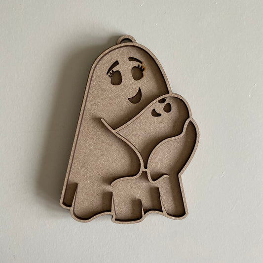 12cm Ghost & Baby Decoration