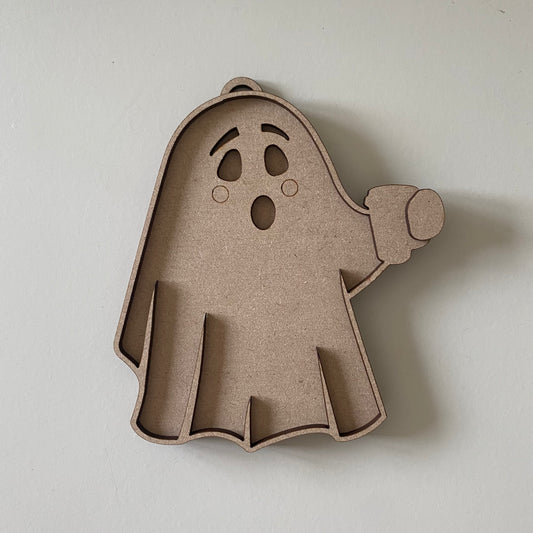 12cm Ghost & Coffee Cup Decoration