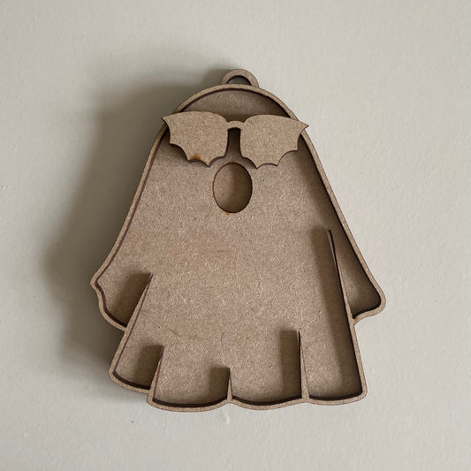 12cm Ghost & Sunglasses Decoration