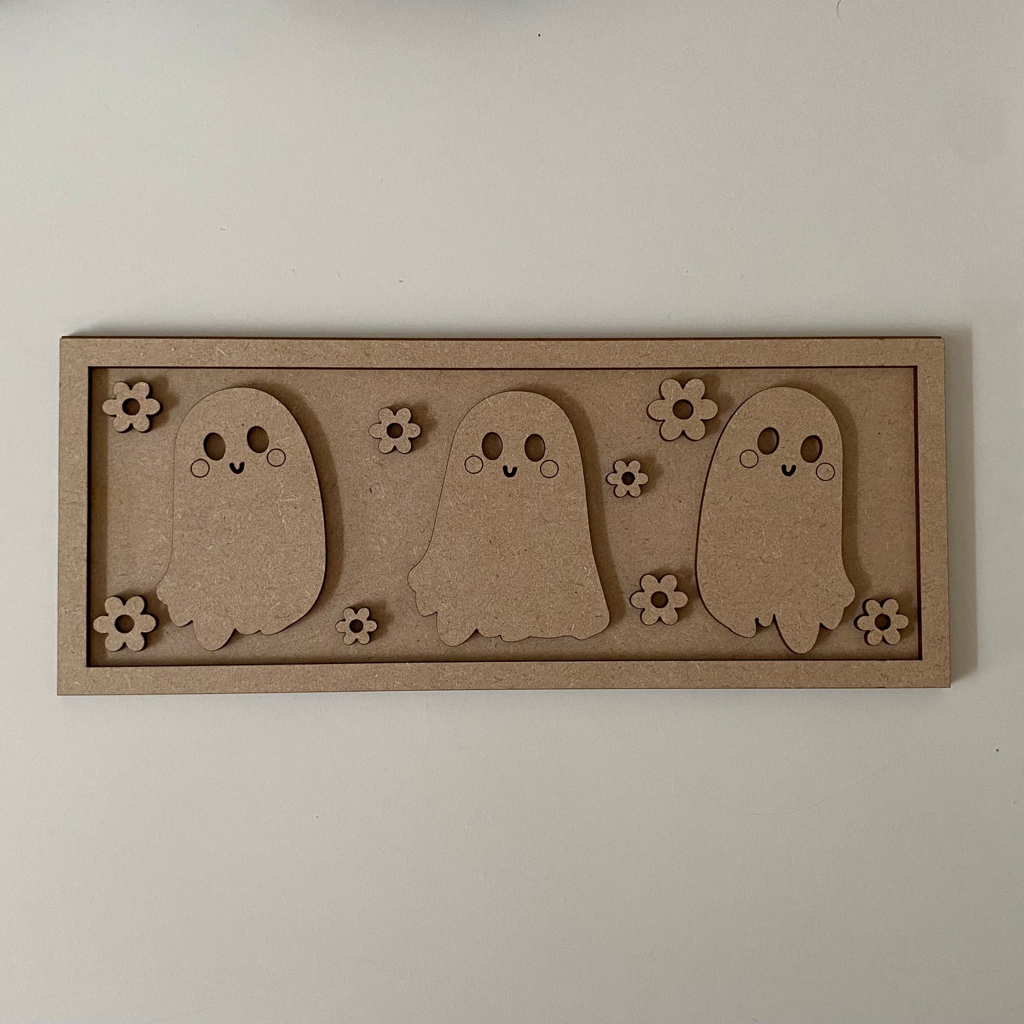30cm Ghosts Rectangle Sign