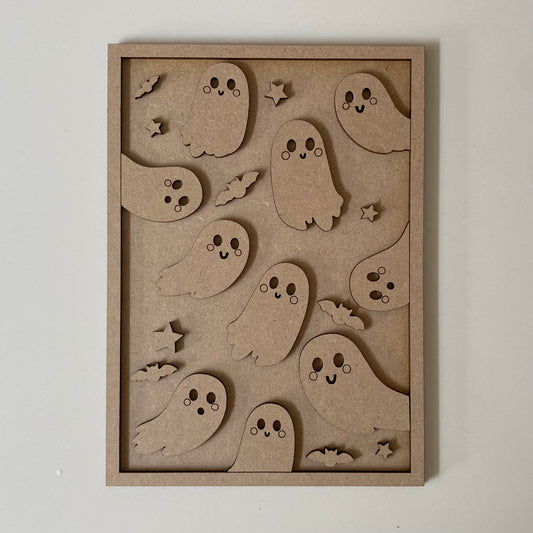 25cm Ghosts Pattern Sign