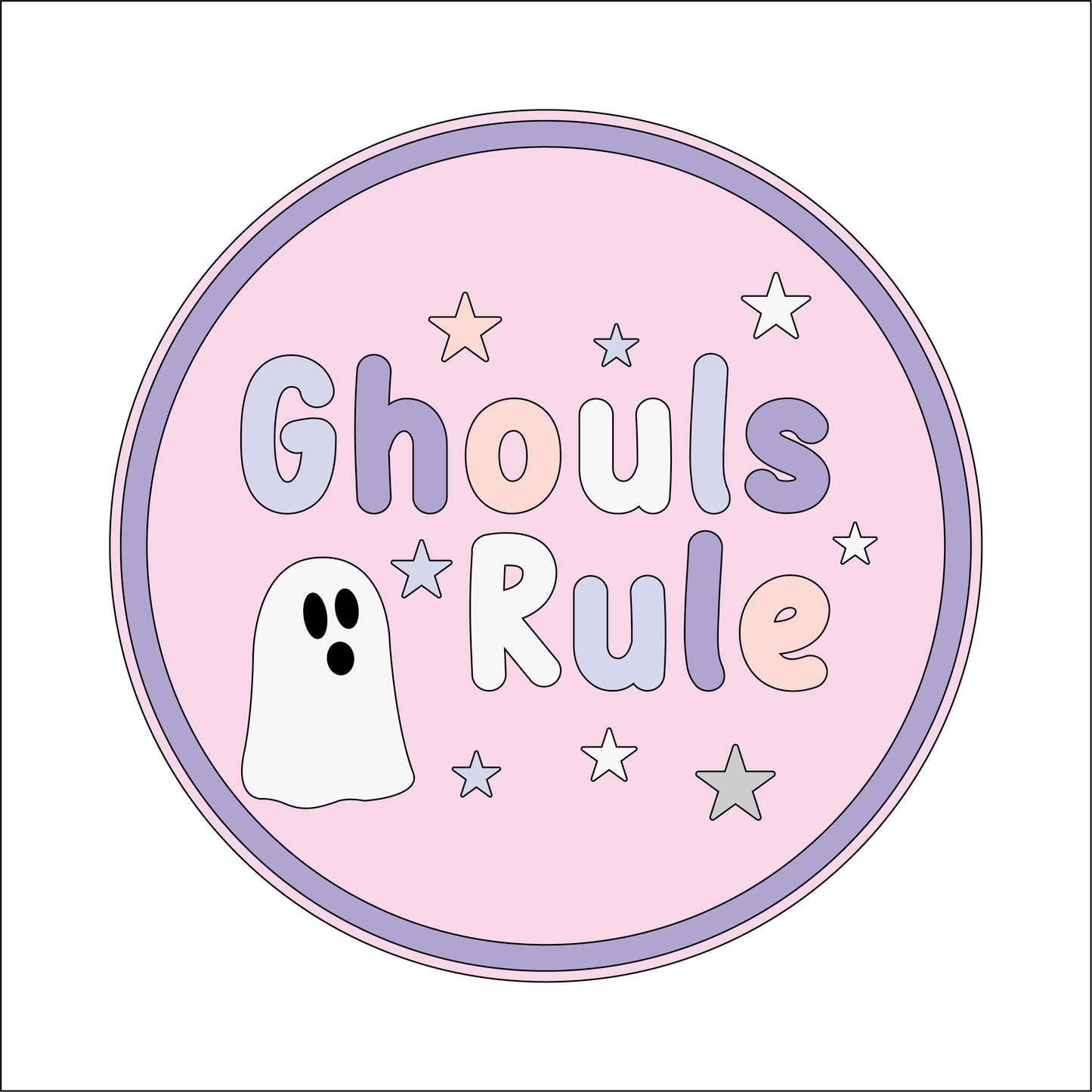 20cm Ghouls Rule Round Sign