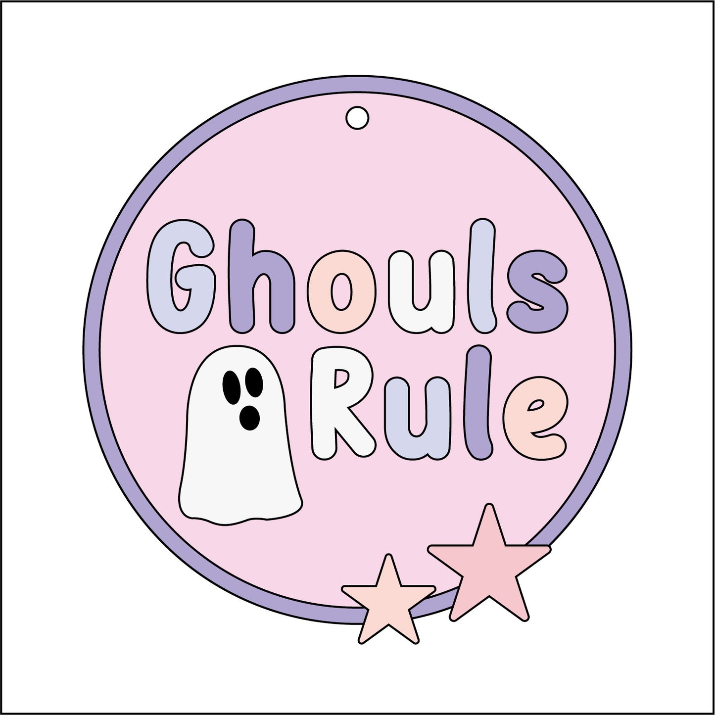 10cm Ghouls Rule Round Bauble