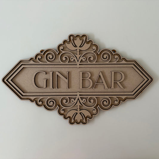 30cm Gin Bar Sign