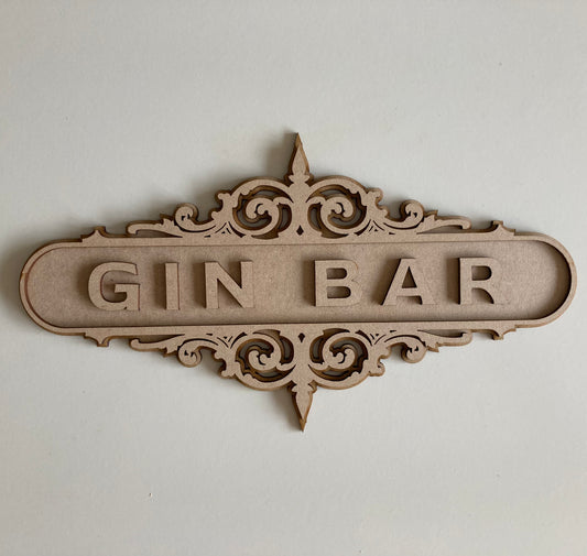 30cm Gin Bar Sign