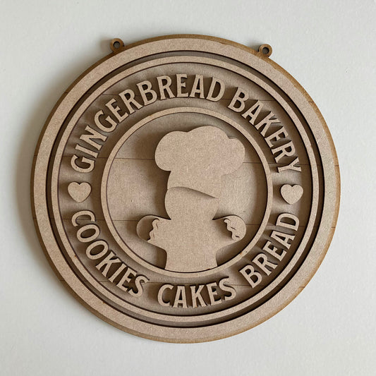 20cm Gingerbread Bakery Sign