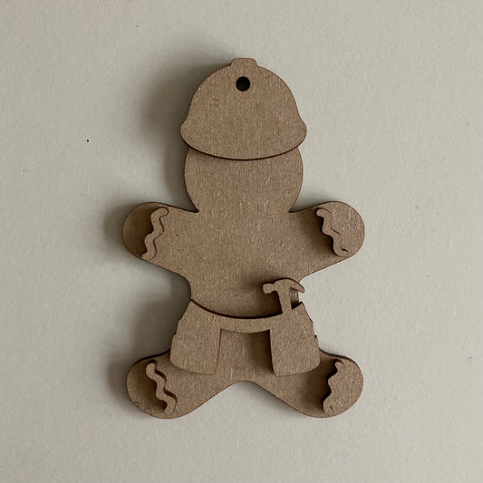 10cm Builder Gingerbread Character
