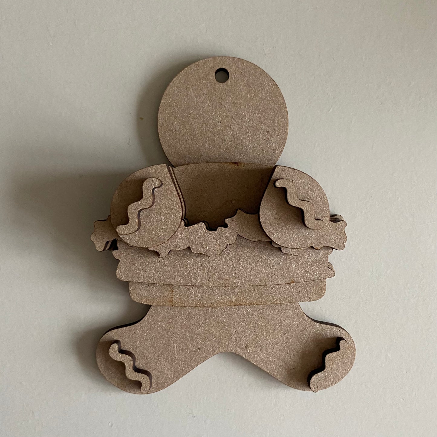 10cm Gingerbread Holding Burger Character