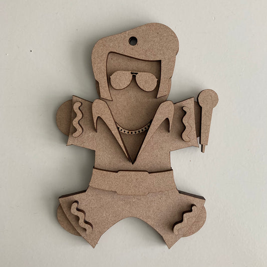 10cm Gingerbread Blues Singer Character