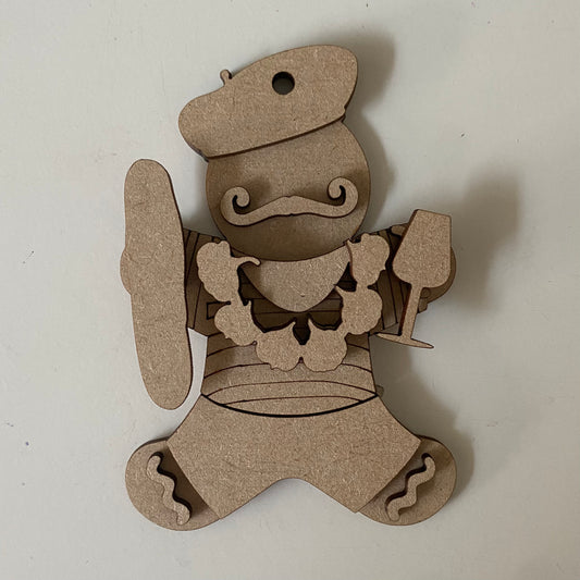 10cm Frenchman Gingerbread Character