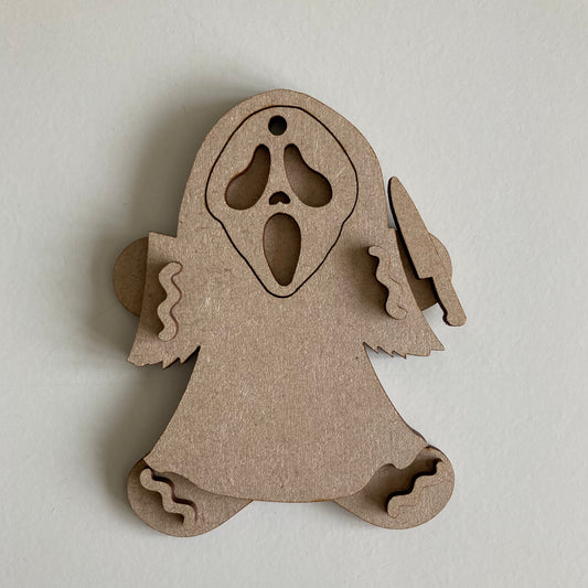 10cm Ghost Face Gingerbread Character