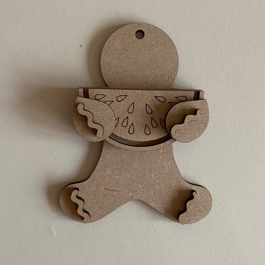 10cm Gingerbread Holding Melon Character
