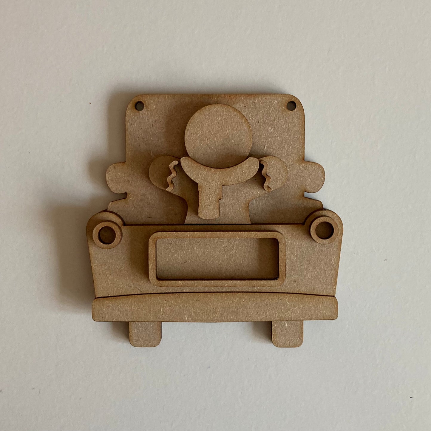 9cm Gingerbread Man In Truck Decoration