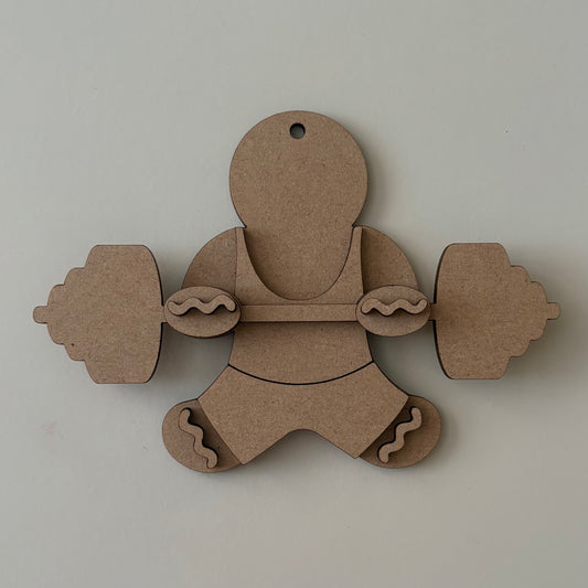 10cm Weightlifter Gingerbread Character