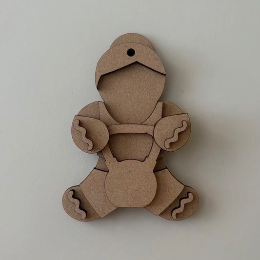10cm Weightlifter Kettlebell Gingerbread Character