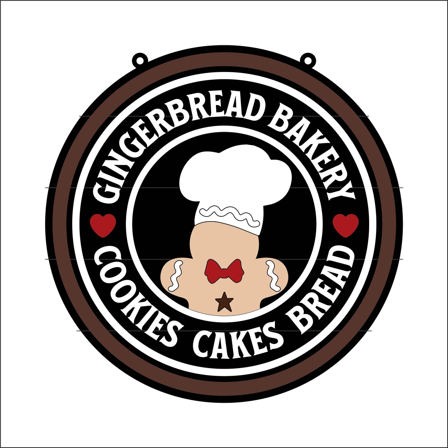 20cm Gingerbread Bakery Sign